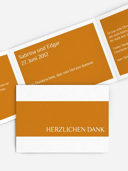 Danksagung zur Silberhochzeit Farbklar