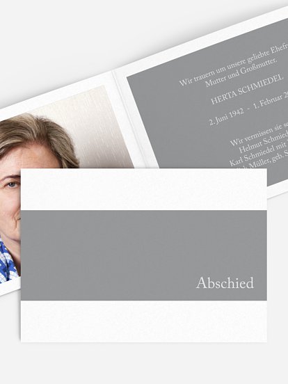 Trauerkarte Farbklar