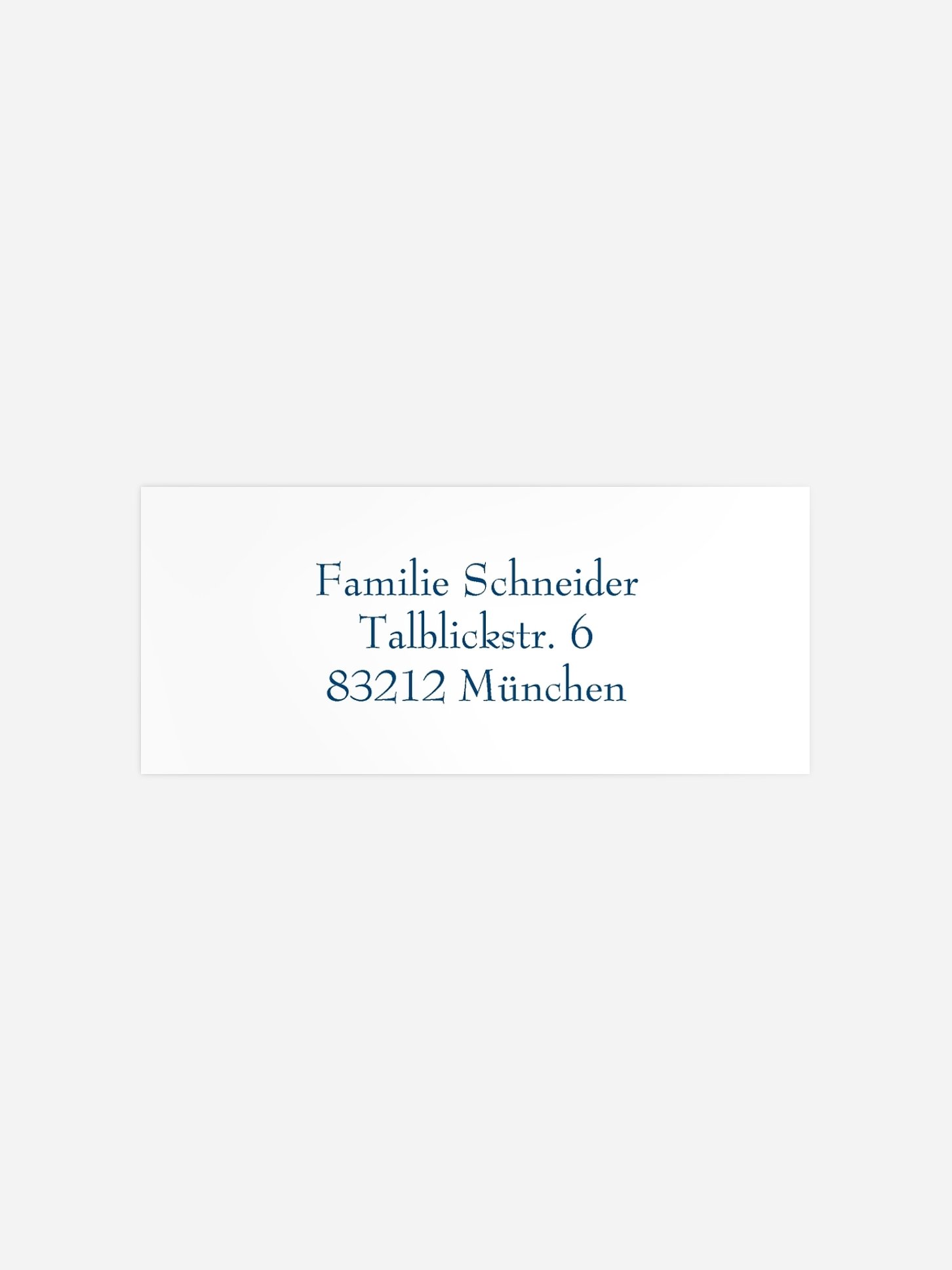 Absenderaufkleber Trauer Schriftlich