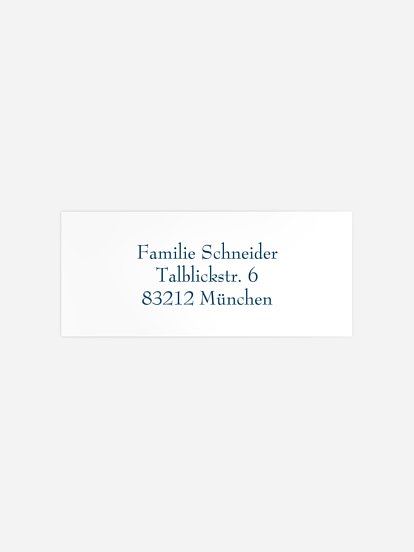 Absenderaufkleber Trauer Schriftlich