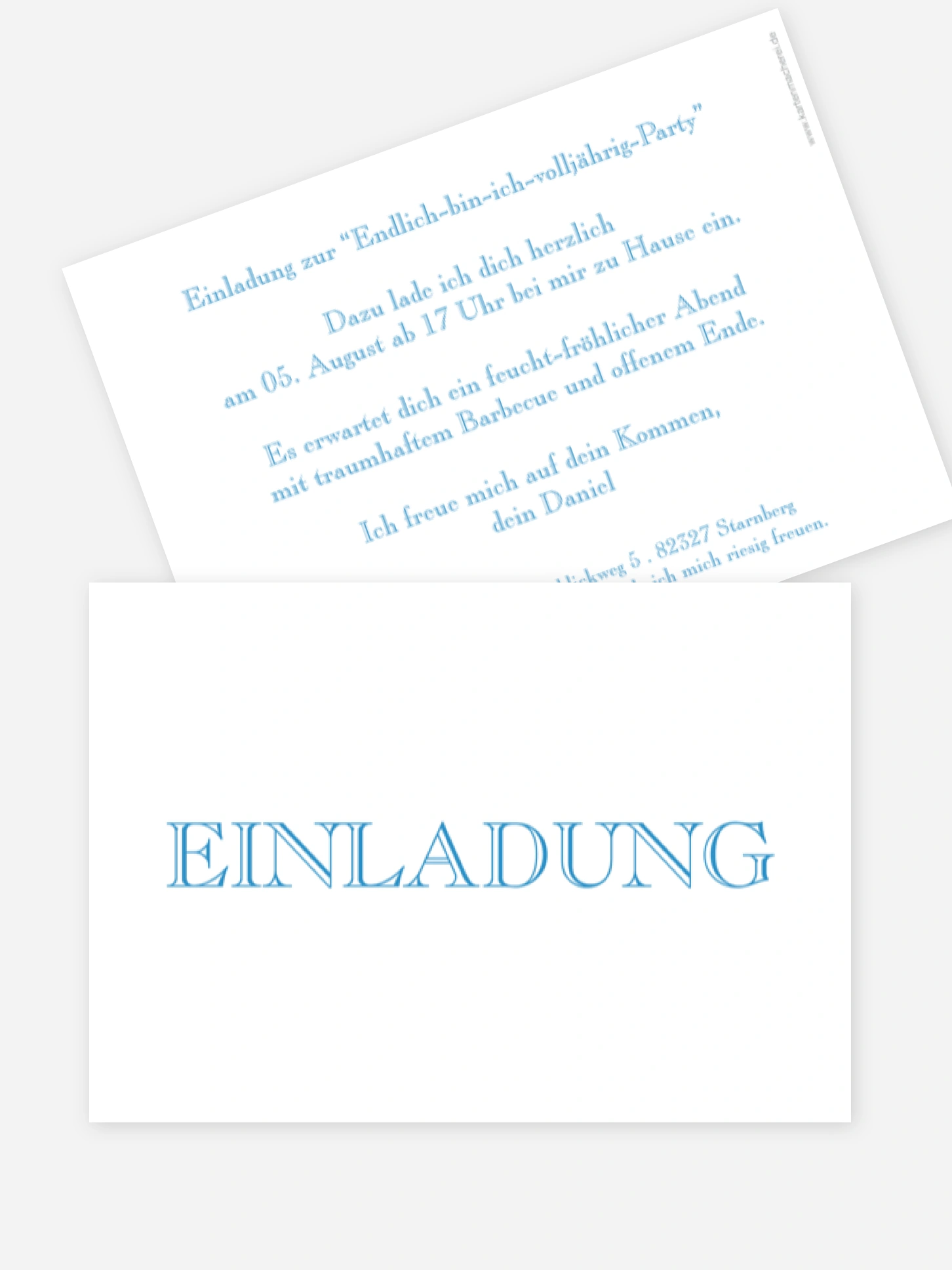 Einladung 18. Geburtstag Schriftlich