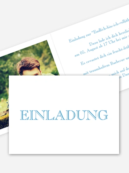 Einladung 18. Geburtstag Schriftlich