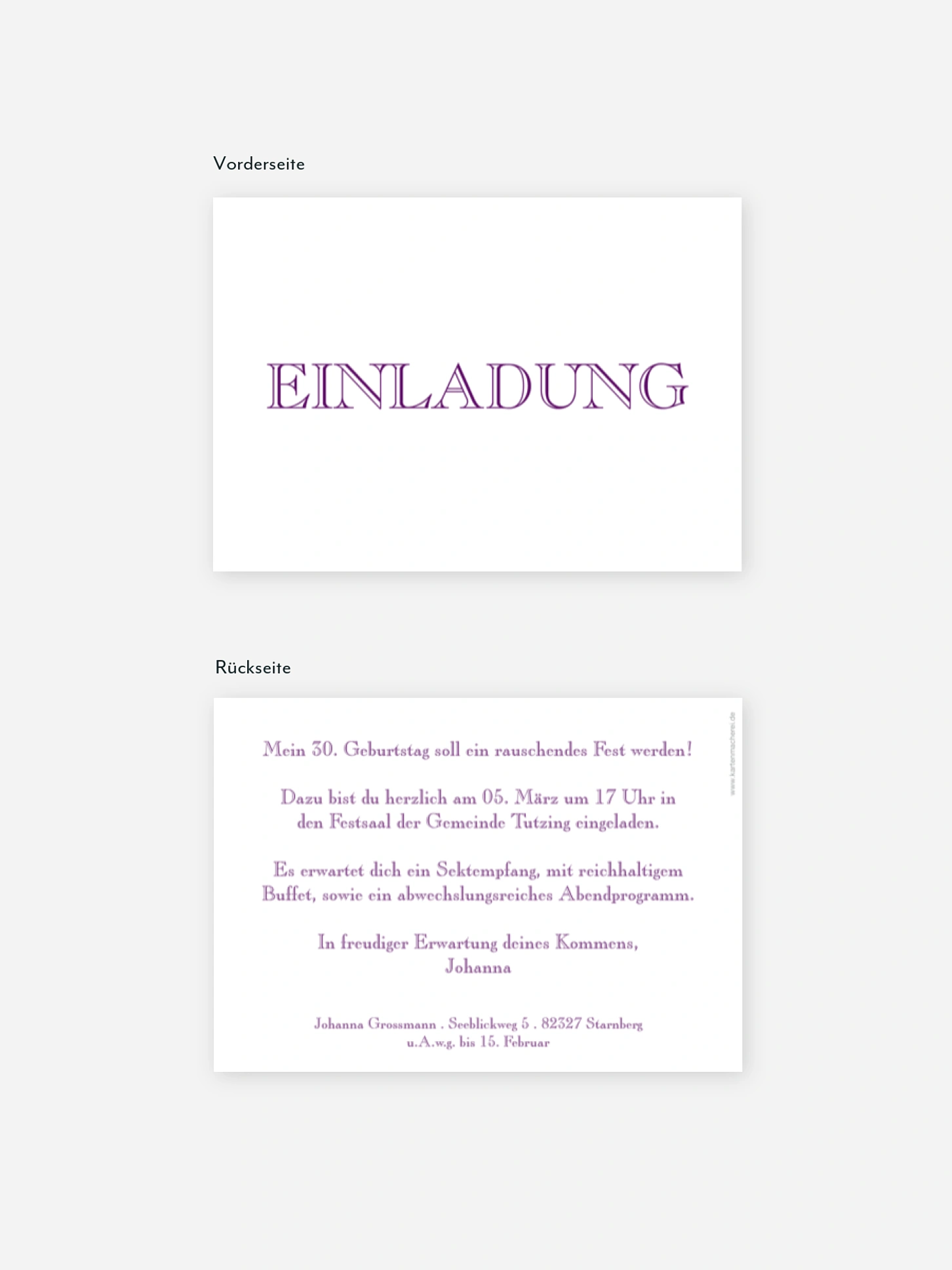 Einladung 30. Geburtstag Schriftlich
