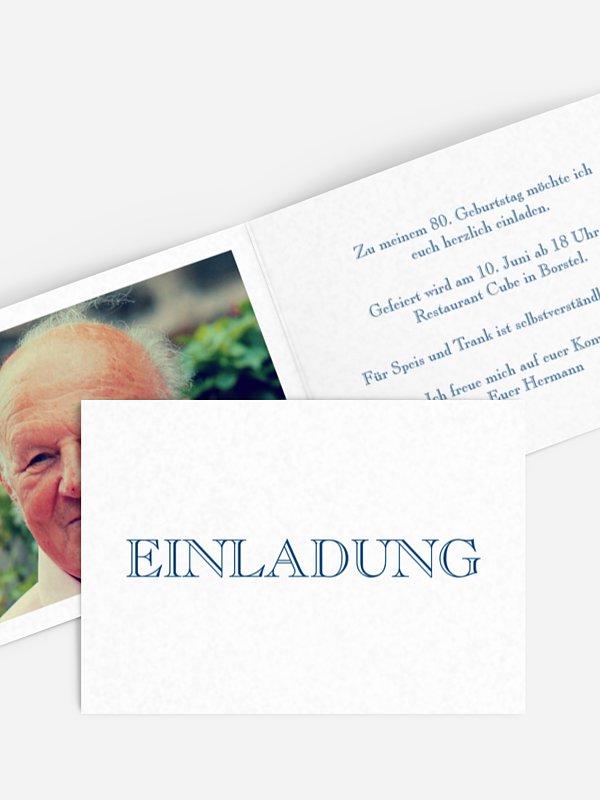 Einladung 80. Geburtstag Schriftlich