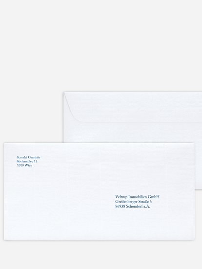 Bedruckte Umschläge geschäftl. Weihnachten Schriftlich