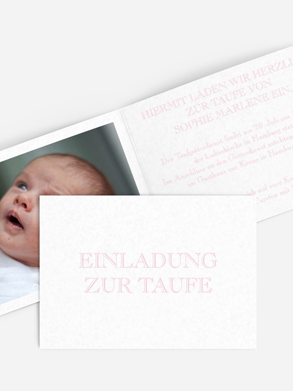 Taufeinladung Schriftlich