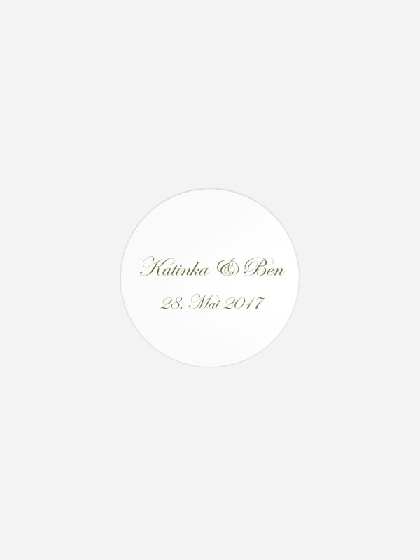 Geschenkaufkleber Hochzeit Schriftlich