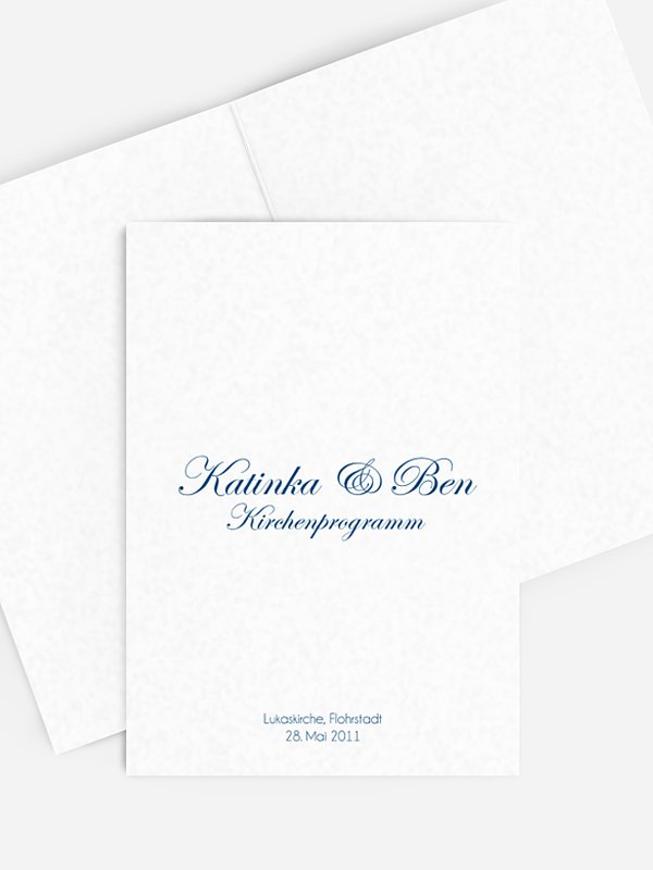 Kirchenheft Hochzeit Schriftlich