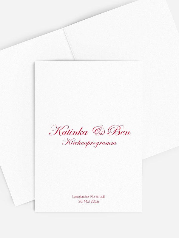 Kirchenheft Hochzeit Schriftlich