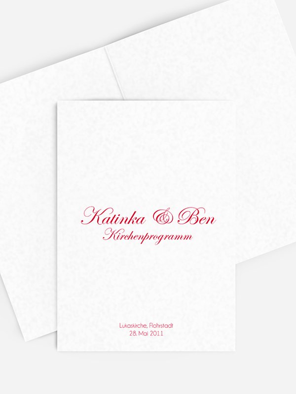 Kirchenheft Hochzeit Schriftlich