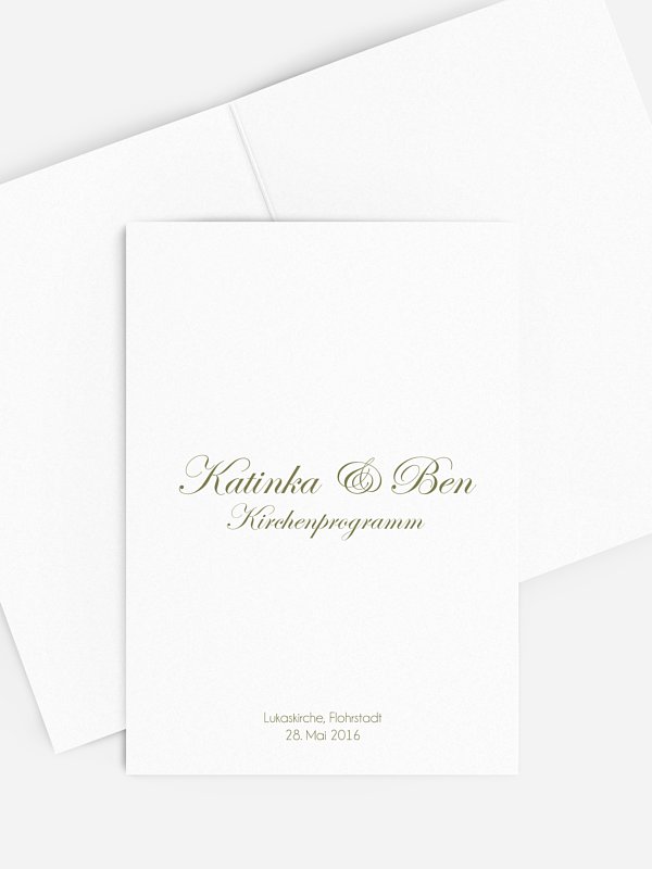 Kirchenheft Hochzeit Schriftlich