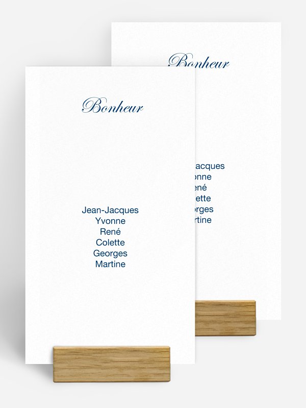 Nom de table mariage En toutes lettres