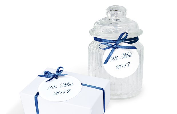 Anhänger mit Band zur Hochzeit Schriftlich