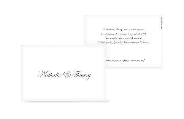 Carton d'invitation En toutes lettres