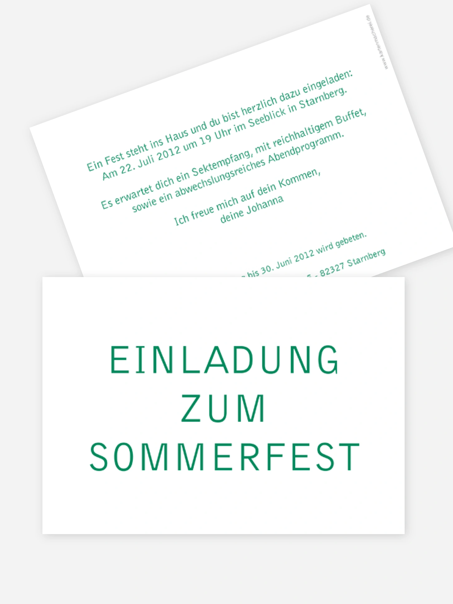 Partyeinladung Schriftlich