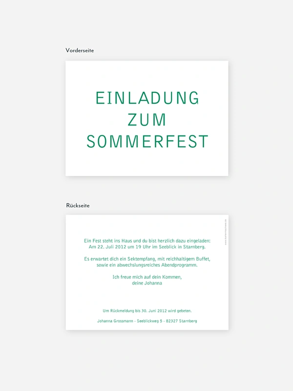 Partyeinladung Schriftlich