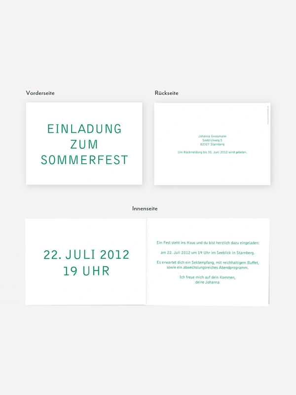 Partyeinladung Schriftlich