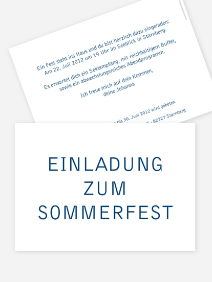Partyeinladung Schriftlich