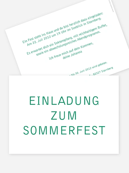Partyeinladung Schriftlich