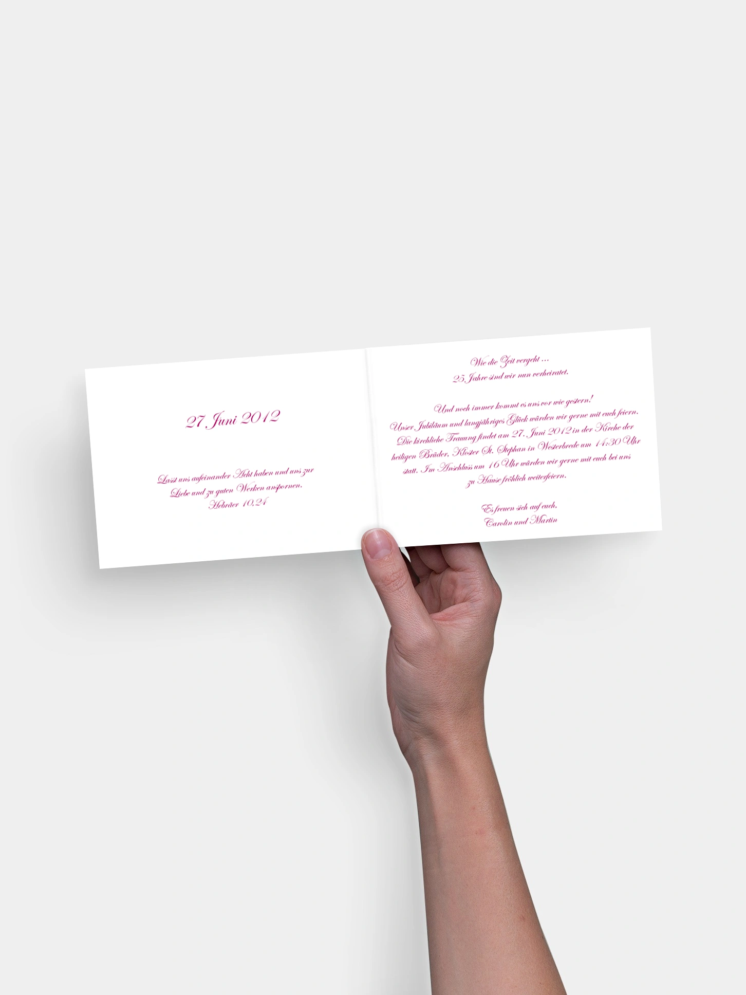Einladung zur Silberhochzeit Schriftlich