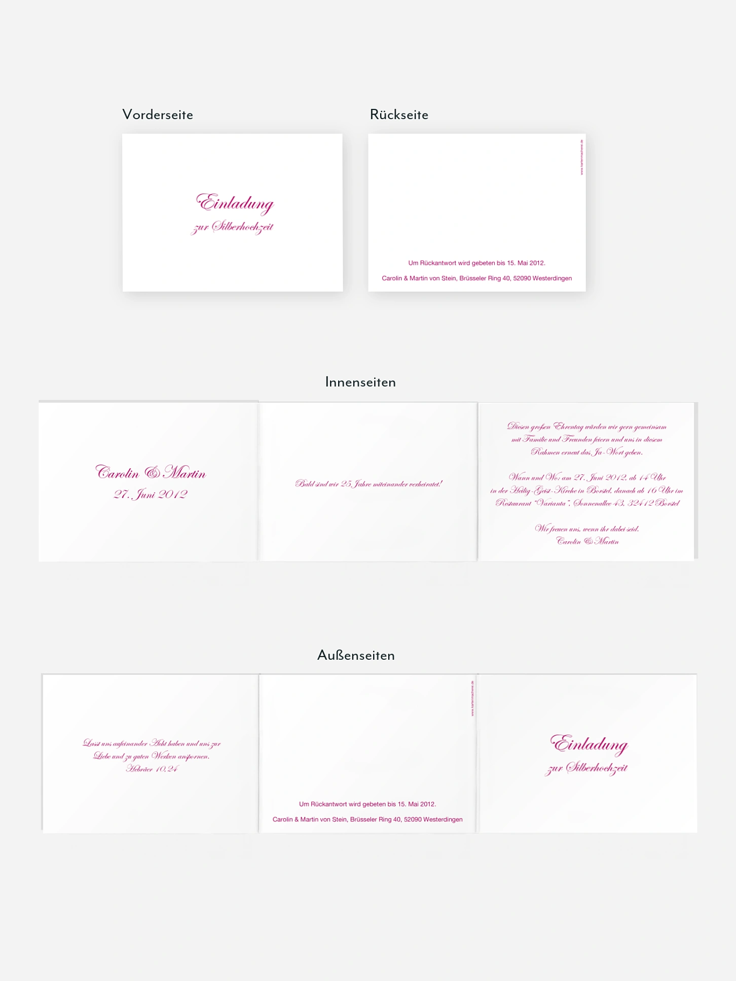 Einladung zur Silberhochzeit Schriftlich