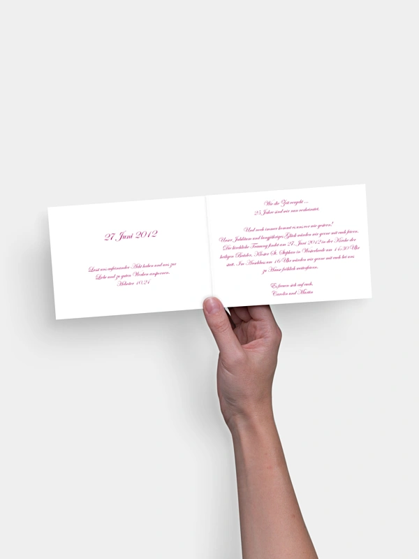Einladung zur Silberhochzeit Schriftlich