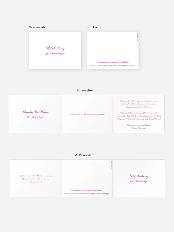 Einladung zur Silberhochzeit Schriftlich