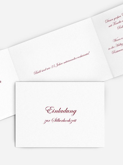 Einladung zur Silberhochzeit Schriftlich