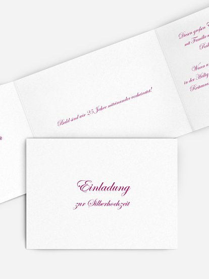 Einladung zur Silberhochzeit Schriftlich