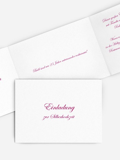 Einladung zur Silberhochzeit Schriftlich