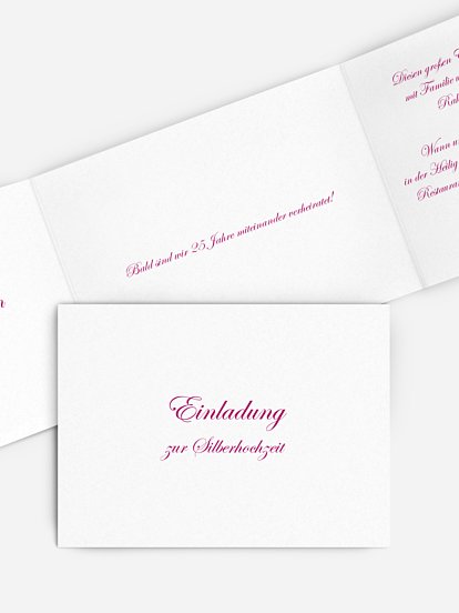 Einladung zur Silberhochzeit Schriftlich