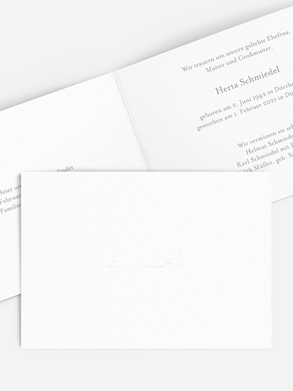 Trauerkarte Schriftlich