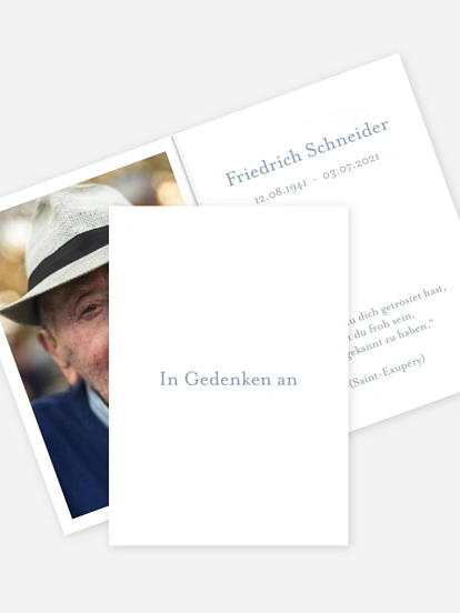 Sterbebild Schriftlich