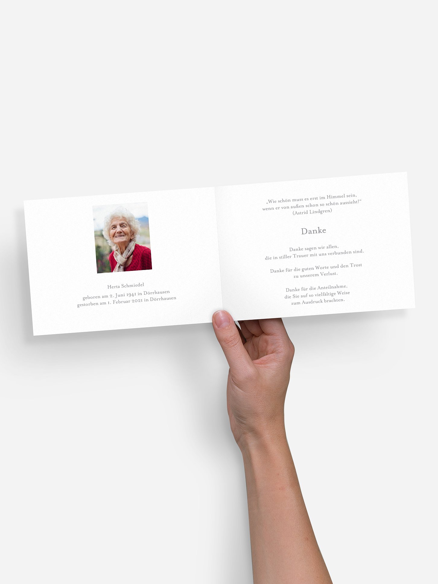Trauerdanksagung Schriftlich