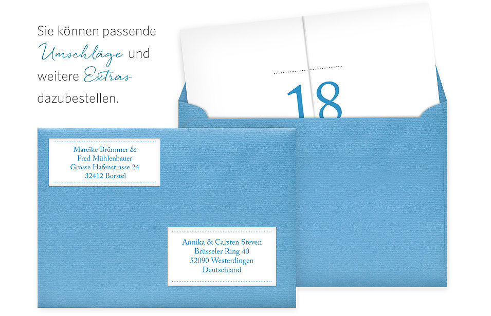Einladung 18. Geburtstag Schreibklar
