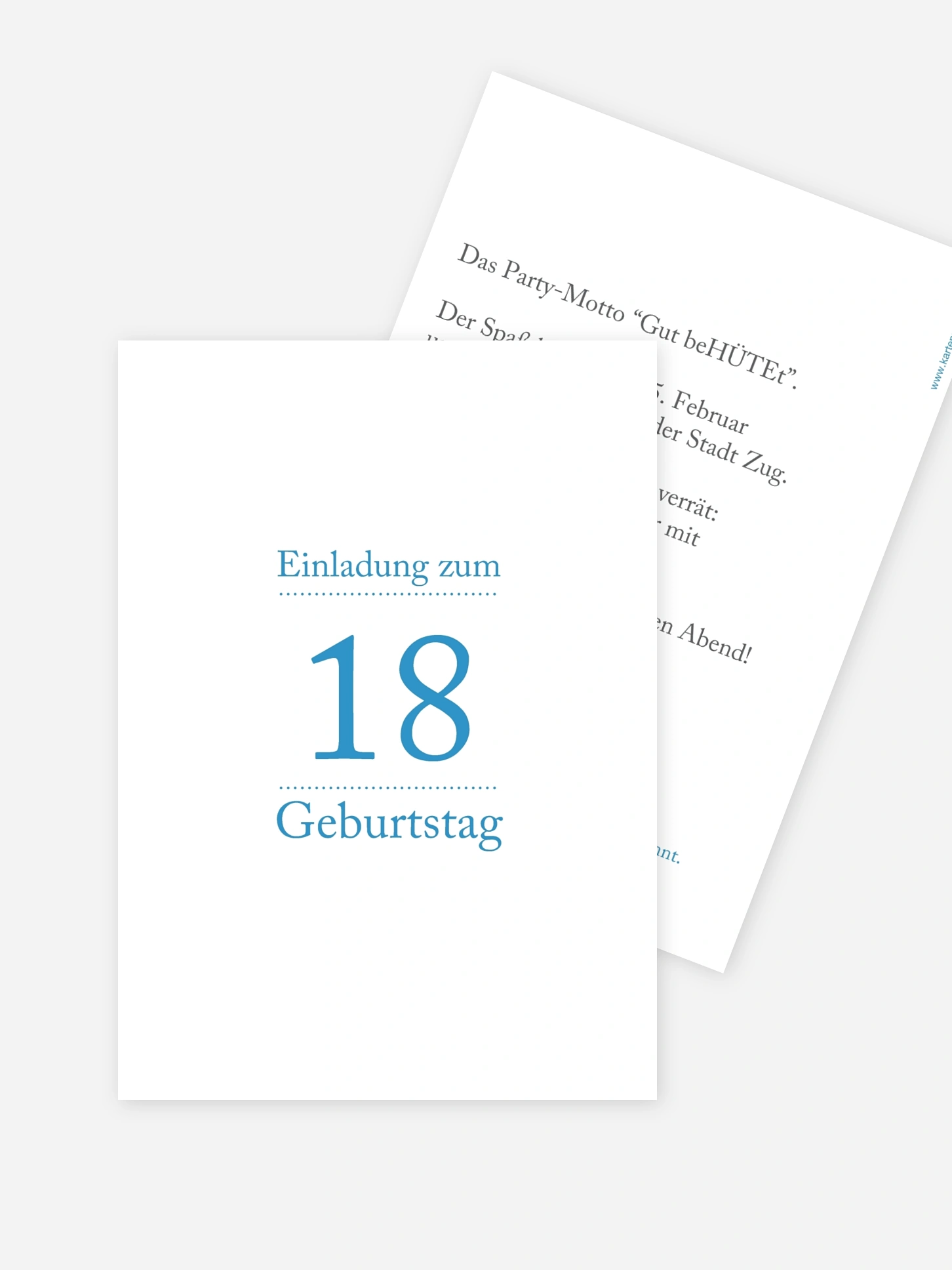 Einladung 18. Geburtstag Schreibklar