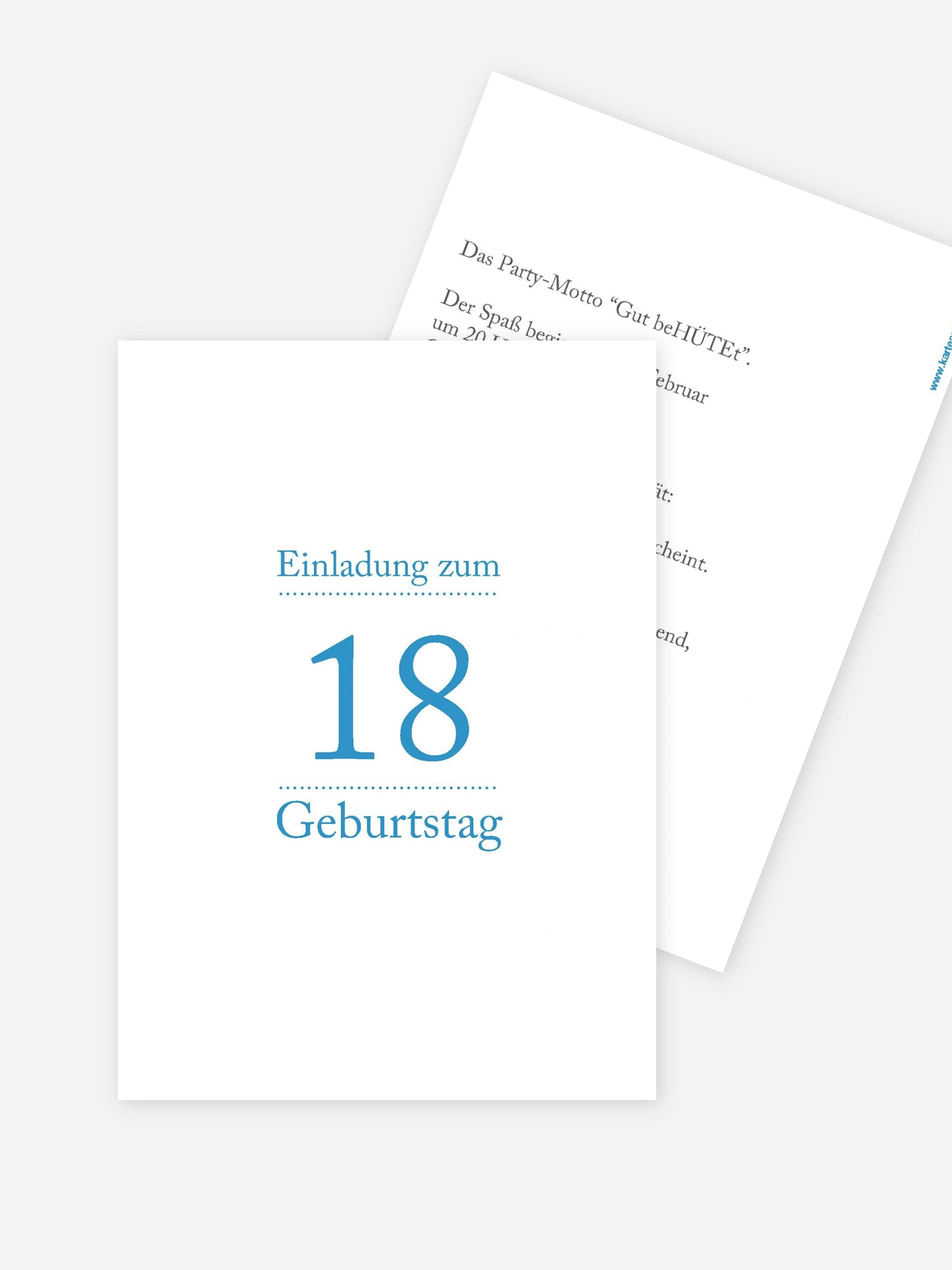 Einladung 18. Geburtstag Schreibklar