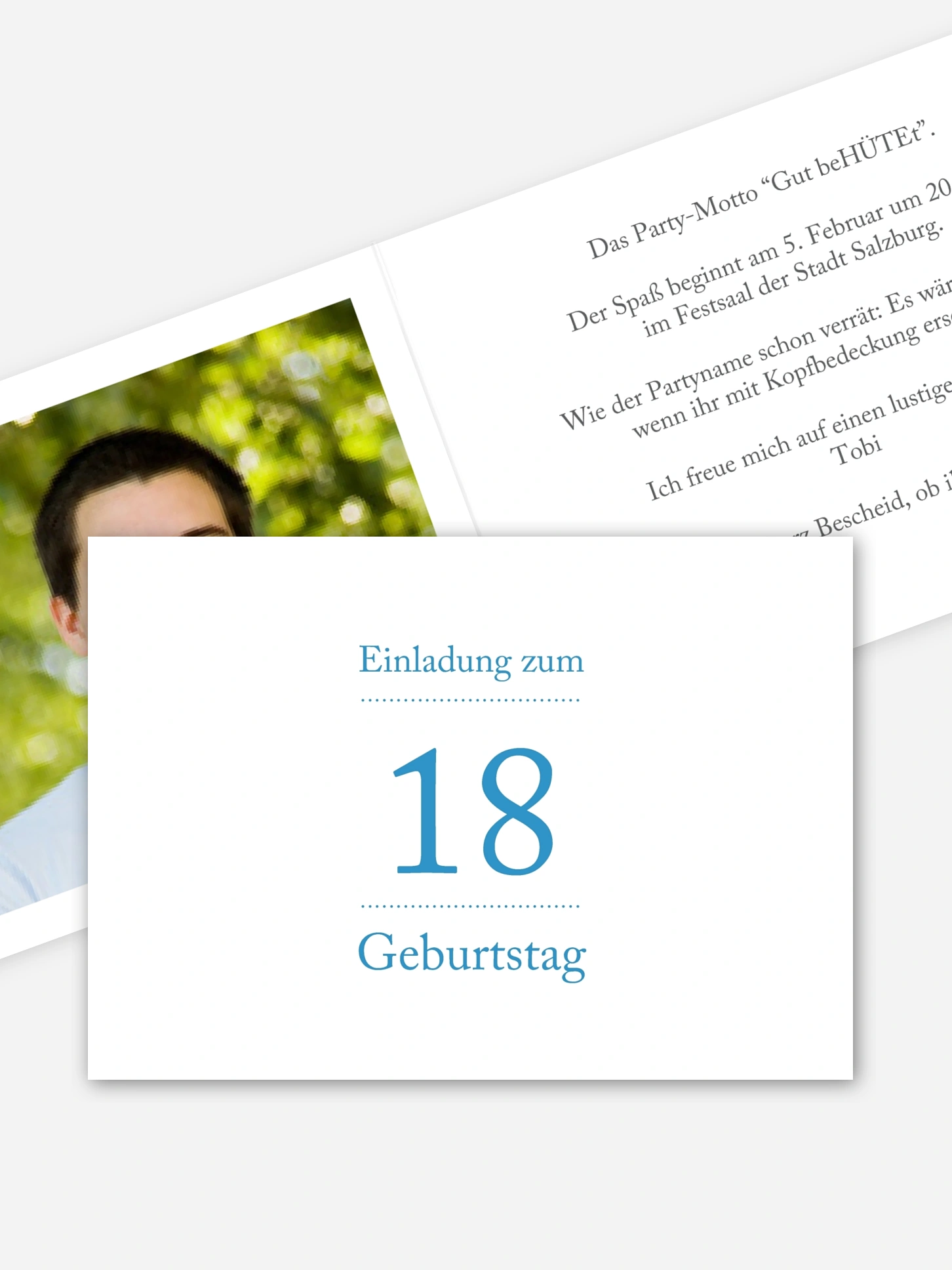 Einladung 18. Geburtstag Schreibklar