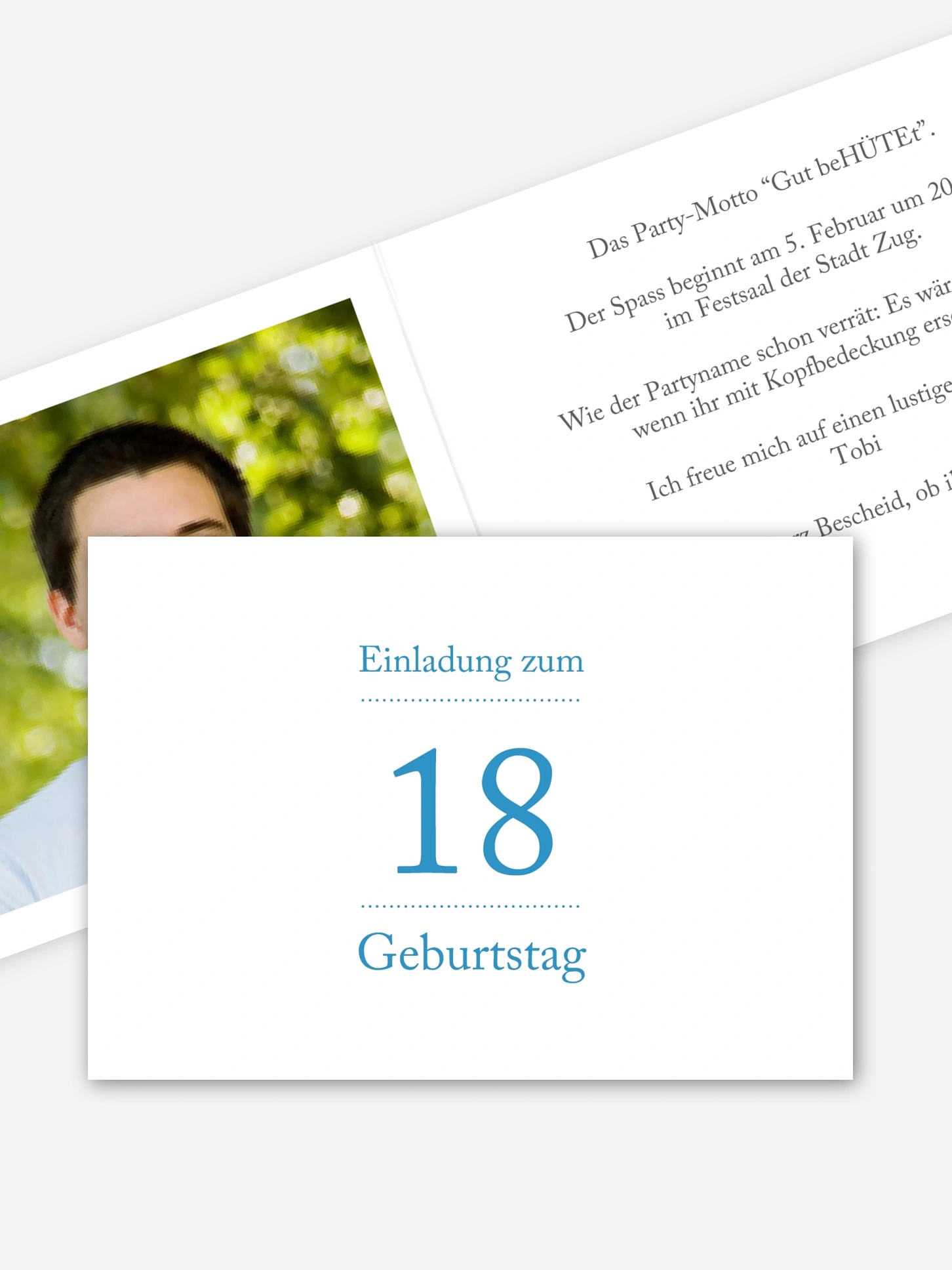 Einladung 18. Geburtstag Schreibklar