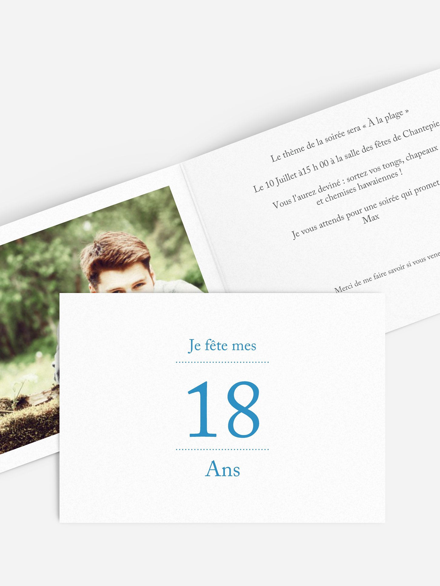 invitation anniversaire 18 Précision