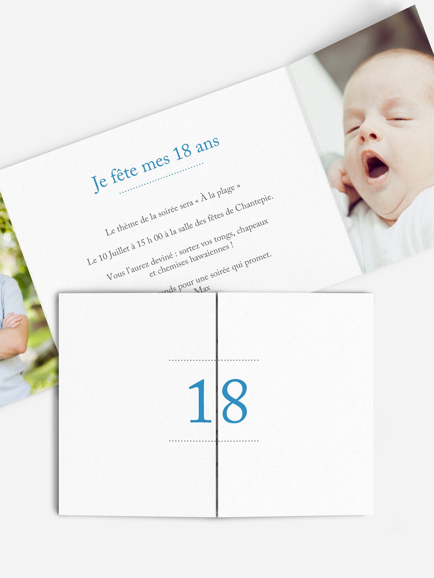 invitation anniversaire 18 Précision