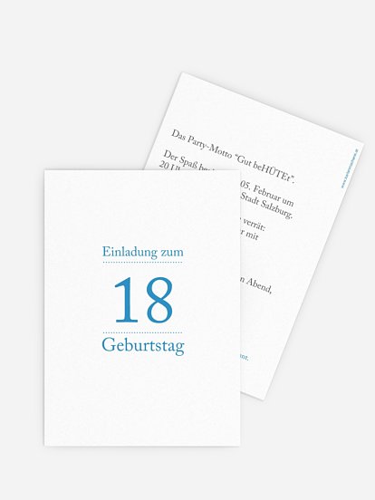 Einladung 18. Geburtstag Schreibklar