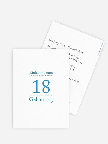 Einladung 18. Geburtstag Schreibklar