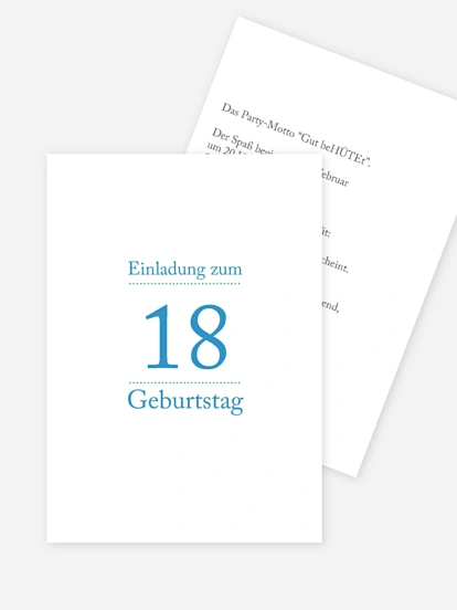 Einladung 18. Geburtstag Schreibklar