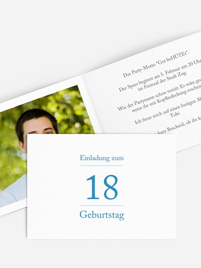 Einladung 18. Geburtstag Schreibklar