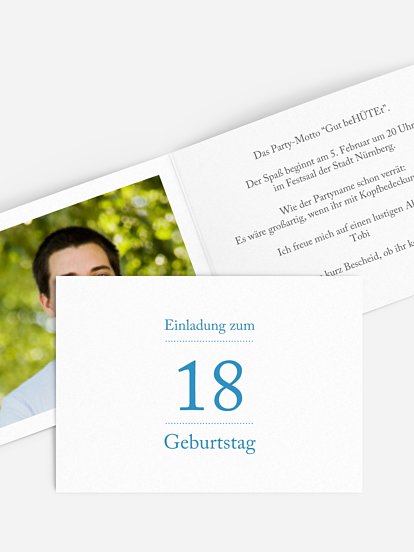 Einladung 18. Geburtstag Schreibklar
