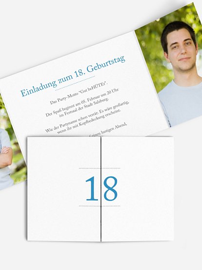 Einladung 18. Geburtstag Schreibklar