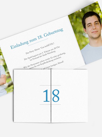 Einladung 18. Geburtstag Schreibklar