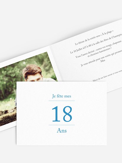 invitation anniversaire 18 Précision