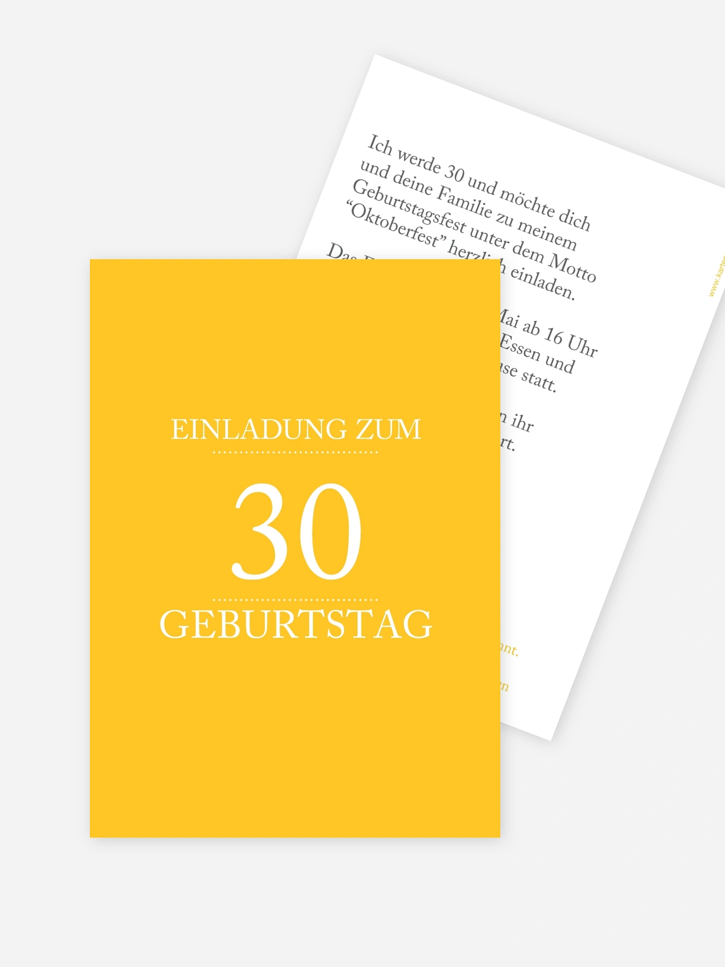 Einladung 30. Geburtstag Schreibklar